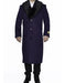 Mens Overcoat Mens Purple 3 Button Dress Coat - Three Quarter 34 inch length