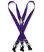 Men'S Purple Suspenders For Men Y Shape Back Elastic Button & Clip Convertible -Men'S Neck Ties - Mens Dress Tie - Trendy Mens Ties