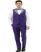 Purple and Silver Prom Tuxedo - Perfect Wedding Suit Vested rhinestone sequin Lapelled