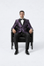 Purple Jacquard Prom Tuxedo Jacket – Double-Breasted Satin Peak Lapel