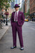 Purple Pinstripe Zoot Suit  3 Piece 1920s/1930s Gangster Outfit (Jacket and Pants and Vest)  Vintage Fashion