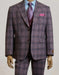 Steve Harvey Suits Clothing line - Steve Harvey Suits Mens Peak Lapel Modern Fit - No Pleated Pants Designer Brand Single Breasted Mauve 3 Piece Vested Suit