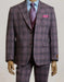 Steve Harvey Suits Clothing line - Steve Harvey Suits Mens Peak Lapel Modern Fit - No Pleated Pants Designer Brand Single Breasted Mauve 3 Piece Vested Suit