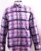 Mens Paisley Stripe High Collar Purple Shirt