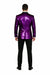 Men'S Purple Shiny Sequin Paisley 1 Button Blazer Dinner Jacket Sport Coat Jacket Sharkskin Flashy Stage Available In Peak Lapel