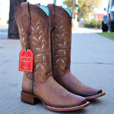 Honey Floral Square Toe Cowgirl Boots - Image 2