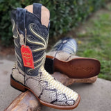 Imitation Natural Python Cowboy Boots - Image 2