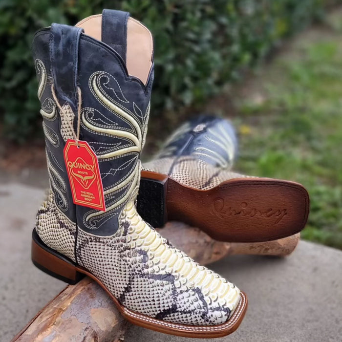 Imitation Natural Python Cowboy Boots - Image 2