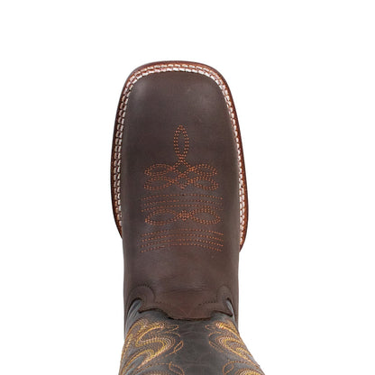 Brown Wide Square Toe Boots - Image 3