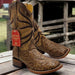 Hand-Tooled Print Cowboy Boots