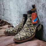 Quincy Pirarucu Print Short Cowboy Boots