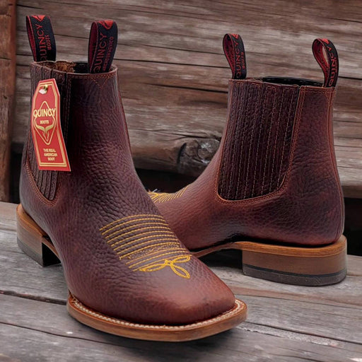 Mens Square Toe Ankle Boots