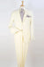Apollo King "Ivory Modern Fit Two Button Poplin Men's Suit - Contemporary Style"