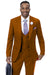 Modern Fit Wide Lapel Suit - Peak Lapel Suit with Double breasted Vest in Black - Navy Blue - Gold - Charcoal - Brown - Purple - Hunter