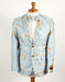 Mens 2 Button Sky Blue & Silver Foil Paisley Prom & Wedding Blazer
