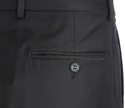 Half Canvas Wool Dress Suit Modern Fit 2 Piece in Black - Image 8