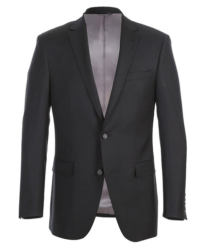 Half Canvas Wool Dress Suit Regular Fit 2 Piece in Black - Image 3