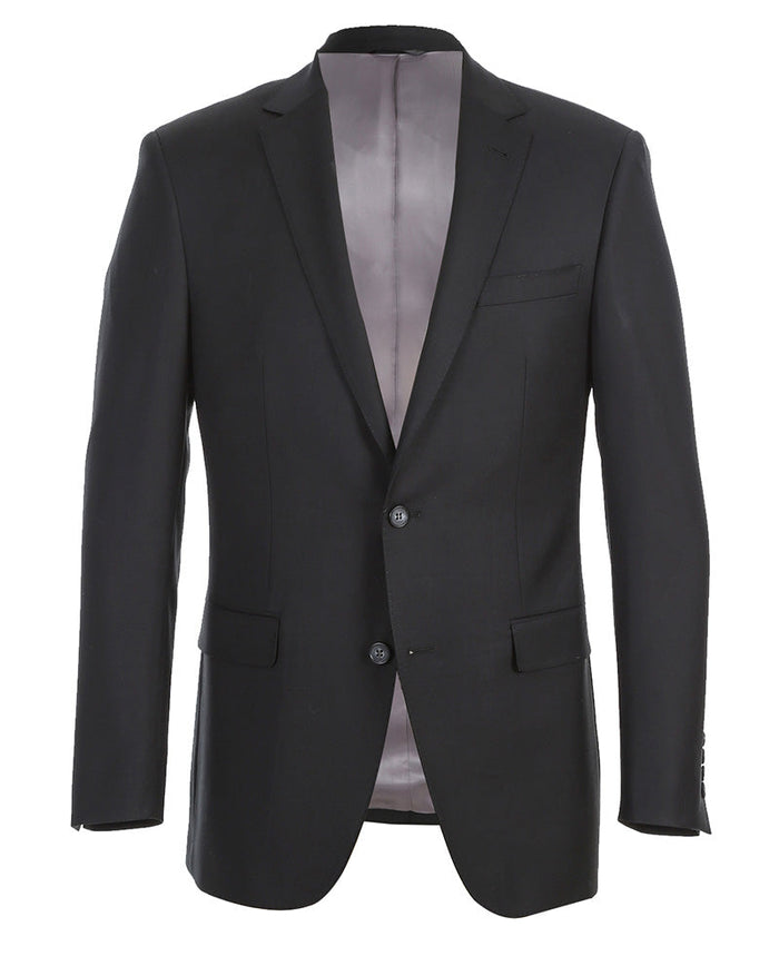Half Canvas Wool Dress Suit Regular Fit 2 Piece in Black - Image 3