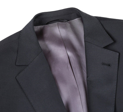 Half Canvas Wool Dress Suit Regular Fit 2 Piece in Black - Image 5