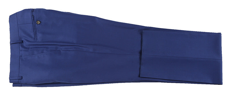 Half Canvas Wool Dress Suit Modern Fit 2 Piece in Blue - Image 9