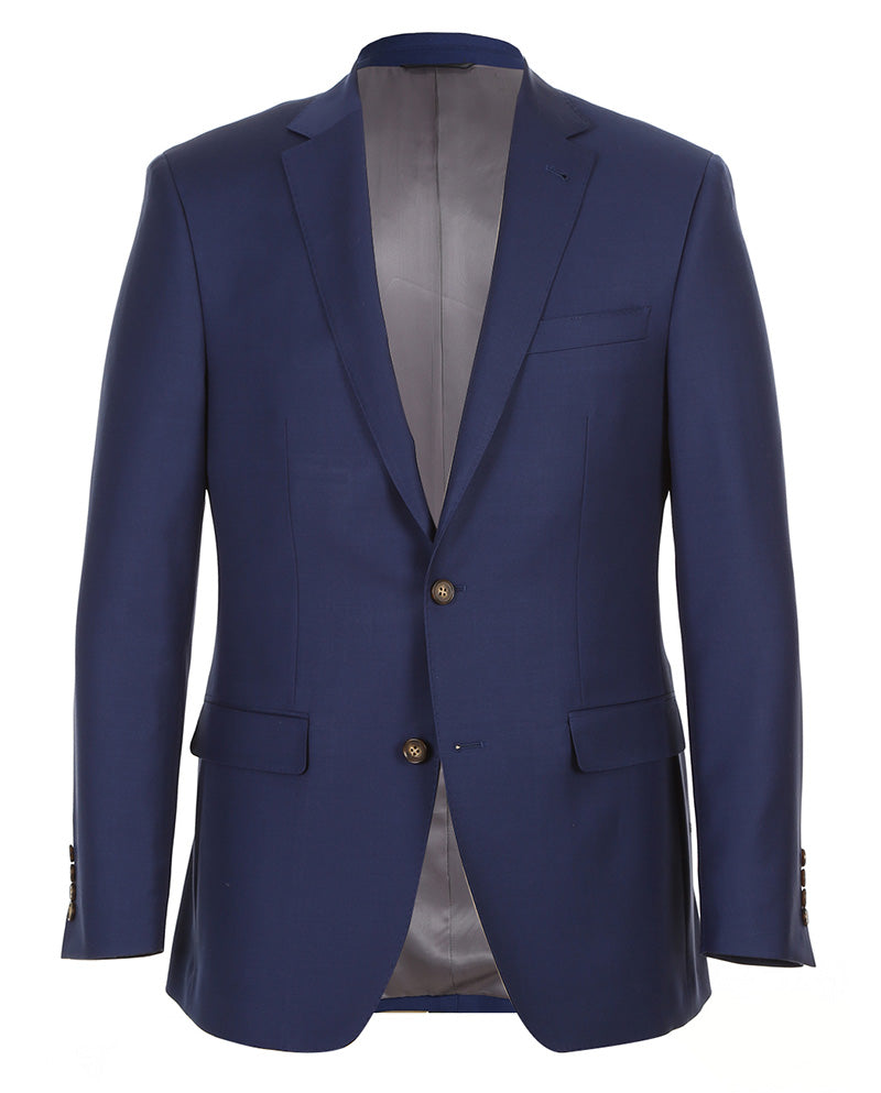 Half Canvas Wool Dress Suit Regular Fit 2 Piece in Blue - Image 3