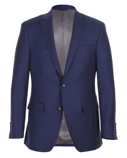 Half Canvas Wool Dress Suit Regular Fit 2 Piece in Blue - Image 3