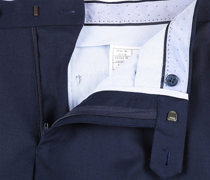 Half Canvas Stretch Wool Dress Suit Modern Fit 2 Piece in Navy - Image 7
