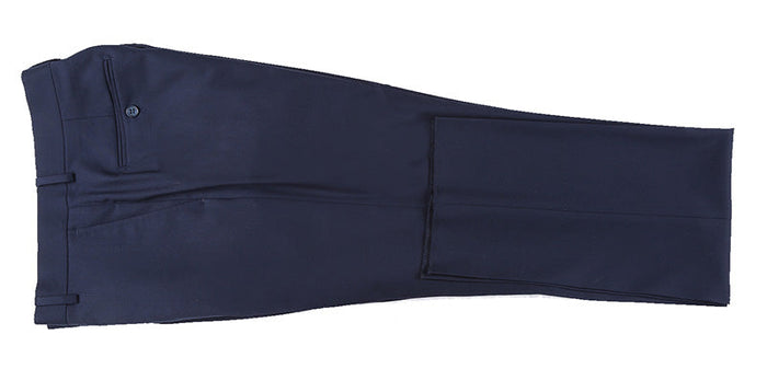 Half Canvas Stretch Wool Dress Suit Regular Fit 2 Piece in Navy - Image 9