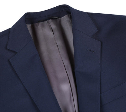 Half Canvas Stretch Wool Dress Suit Modern Fit 2 Piece in Navy - Image 5