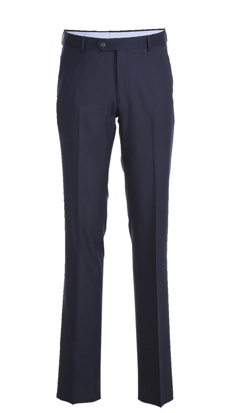 Half Canvas Stretch Wool Dress Suit Modern Fit 2 Piece in Navy - Image 2