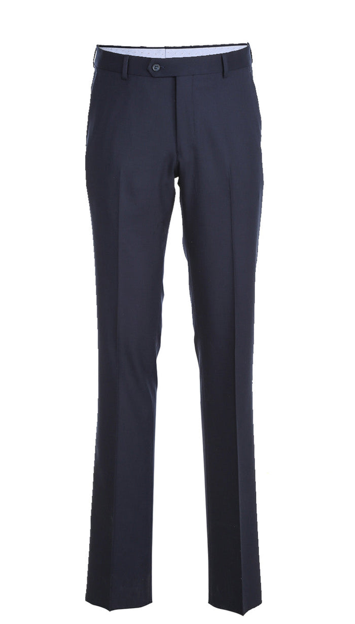 Half Canvas Stretch Wool Dress Suit Modern Fit 2 Piece in Navy - Image 2