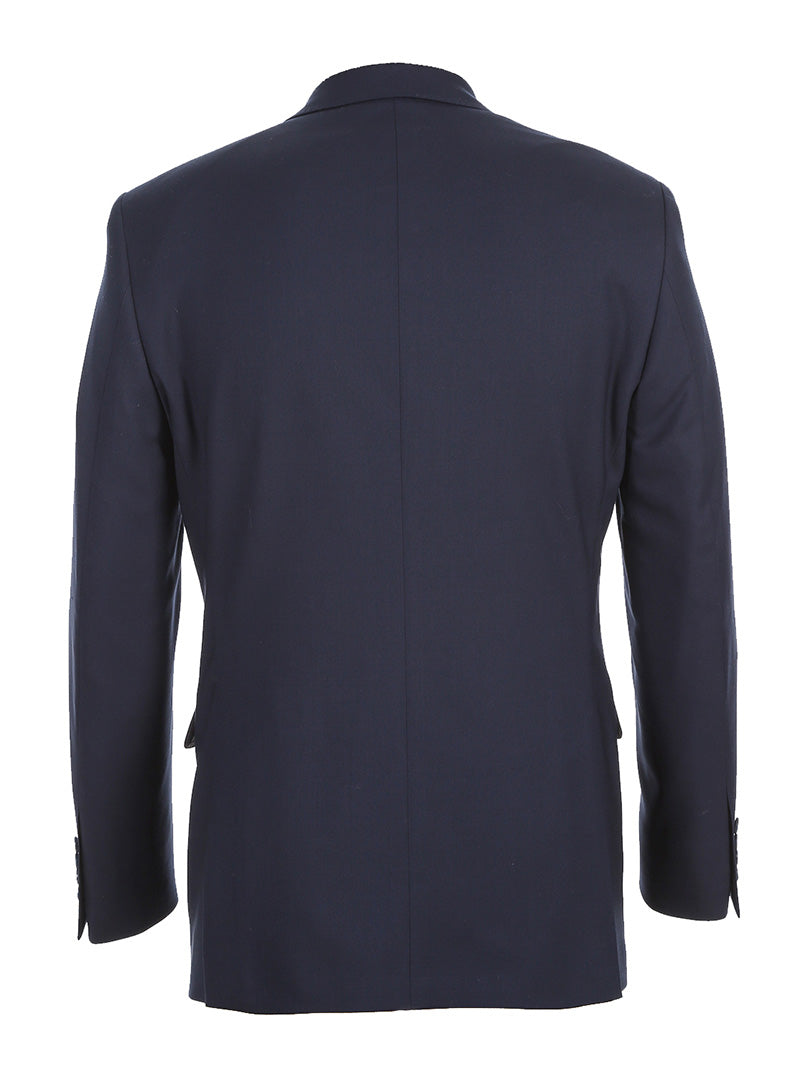 Half Canvas Stretch Wool Dress Suit Modern Fit 2 Piece in Navy - Image 4