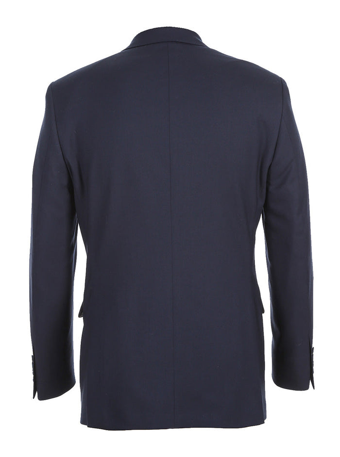 Half Canvas Stretch Wool Dress Suit Modern Fit 2 Piece in Navy - Image 4