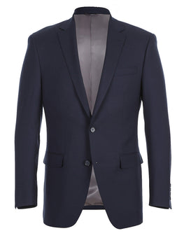 Half Canvas Stretch Wool Dress Suit Regular Fit 2 Piece in Navy - Image 3