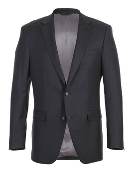 Half Canvas Wool Dress Suit Modern Fit 2 Piece in Charcoal - Image 3
