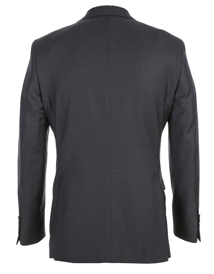 Half Canvas Wool Dress Suit Regular Fit 2 Piece in Charcoal - Image 4