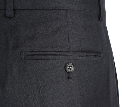 Half Canvas Wool Dress Suit Modern Fit 2 Piece in Charcoal - Image 8