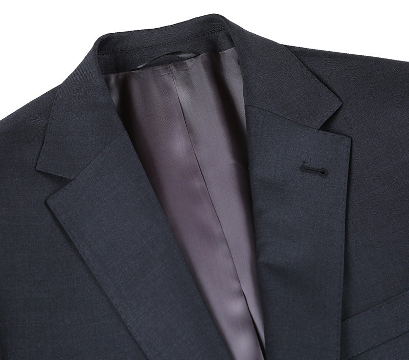 Half Canvas Wool Dress Suit Regular Fit 2 Piece in Charcoal - Image 5