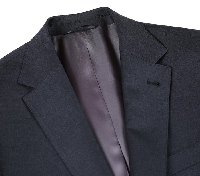 Half Canvas Wool Dress Suit Regular Fit 2 Piece in Charcoal - Image 5