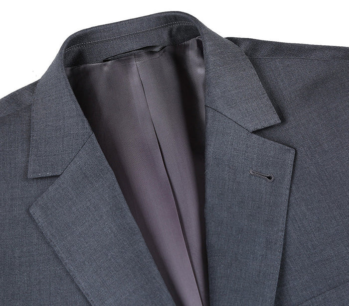 Half Canvas Wool Dress Suit Modern Fit 2 Piece in Gray - Image 5