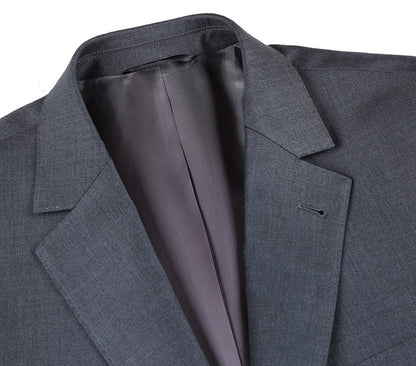 Half Canvas Wool Dress Suit Regular Fit 2 Piece in Gray - Image 5