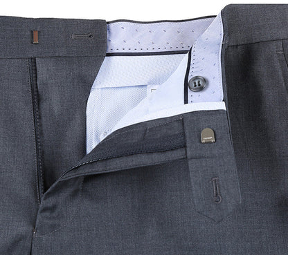 Half Canvas Wool Dress Suit Modern Fit 2 Piece in Gray - Image 7