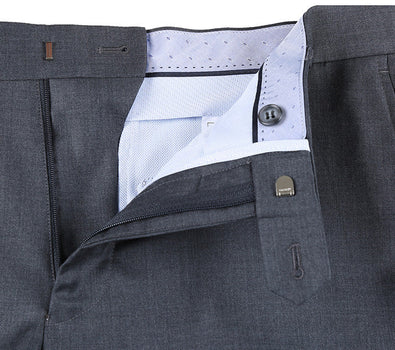 Half Canvas Wool Dress Suit Regular Fit 2 Piece in Gray - Image 7