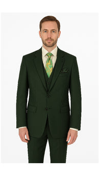 Rossi Man ELI RM117 – Classic 3-Piece Men’s Suit in Hunter Green