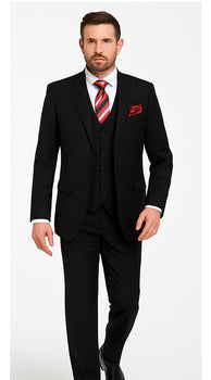 Black 3-Piece Suit for Men – Rossi Man CYRUS RM101 with Classic Styling - Image 3