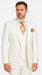Tailored Men’s Suit in Winter White – Rossi Man ELI RM202 Formal 3-Piece Set