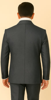 Rossi Man DUKE RM1767 – Slim Fit Steel Grey 3-Piece Suit for Men | Elegant Formalwear