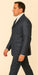 Rossi Man DUKE RM1767 – Slim Fit Steel Grey 3-Piece Suit for Men | Elegant Formalwear