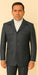 Rossi Man DUKE RM1767 – Slim Fit Steel Grey 3-Piece Suit for Men | Elegant Formalwear