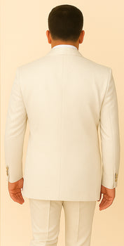 Rossi Man FORD RM1911 – Slim Fit White 3-Piece Suit for Men | Elegant Modern Formalwear